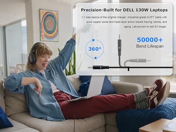 dell 130w laptop charger