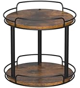LAMU 10.2'' Wood Lazy Susan Turntable Organizer for Cabinet, 2 Tier Lazy Susan Spice Rack Organiz...