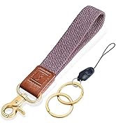 Fishent Stretchy Wristlet Keychain,Braided Cute Wrist Lanyards for Keys, Key Chain Holder for Wom...