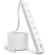 NTONPOWER Long Power Strip Surge Protector, 12 AC Outlets 3 USB Ports Extension Cord 15 FT, 1080J...