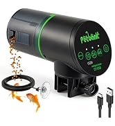 Petbank Automatic Fish Feeder for Aquarium - Auto Fish Food Dispenser Rechargeable for Small Larg...