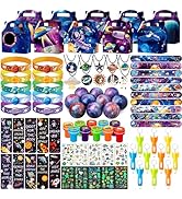 DMIGHT Space Party Favors, 90Pcs Outer Space Themed Birthday Decorations, Stress Ball, Glow In Da...