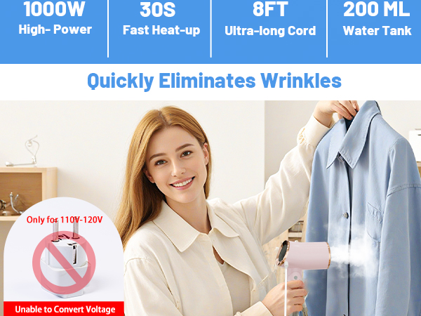 Foldable Travel Sized Steamer for Clothes