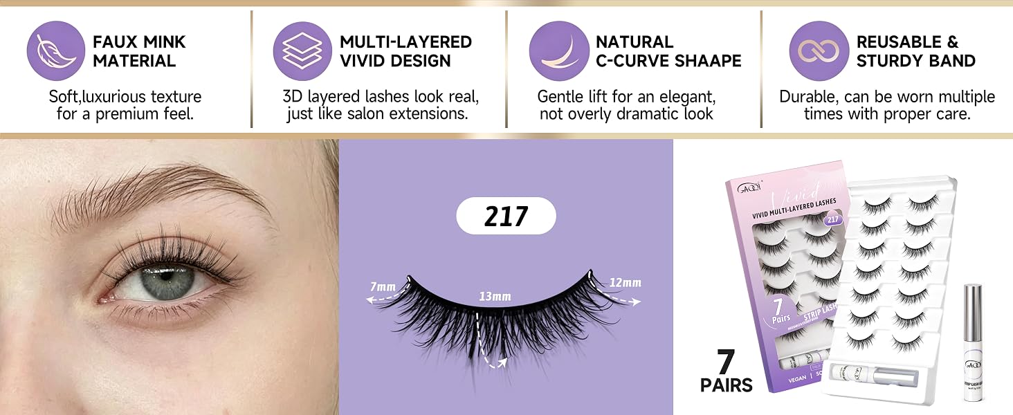 natural eyelashes strips faux mink lashes