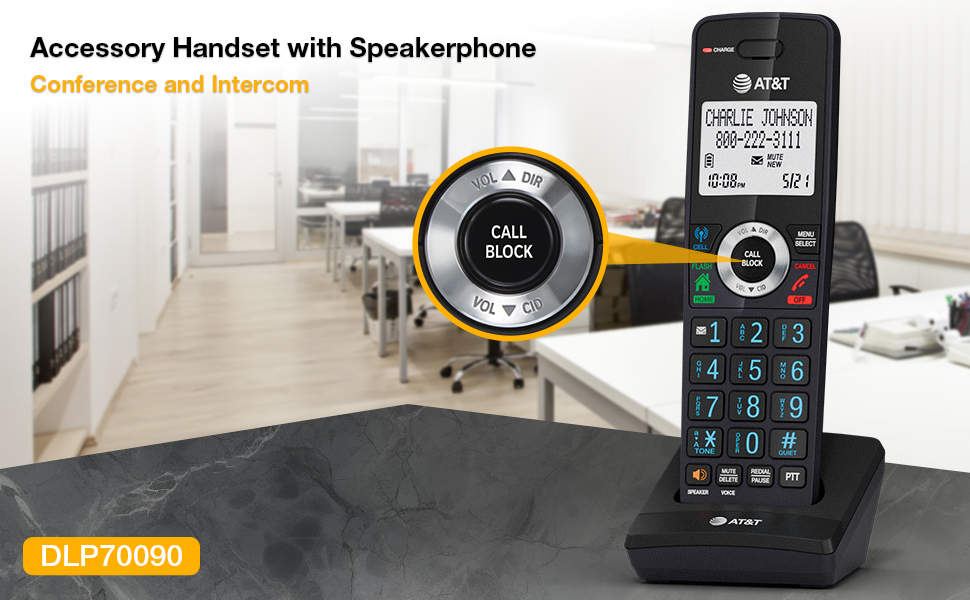 DLP73190 Accessory Phone, Expandable Cordless Phone, phone, cordless phone, att, answering machine