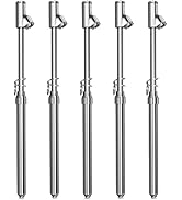 MEANLIN MEASURE Silver Double Straight Type Tire Pressure Gauge,Dual Head Air Pressure Gauge 5Pcs...
