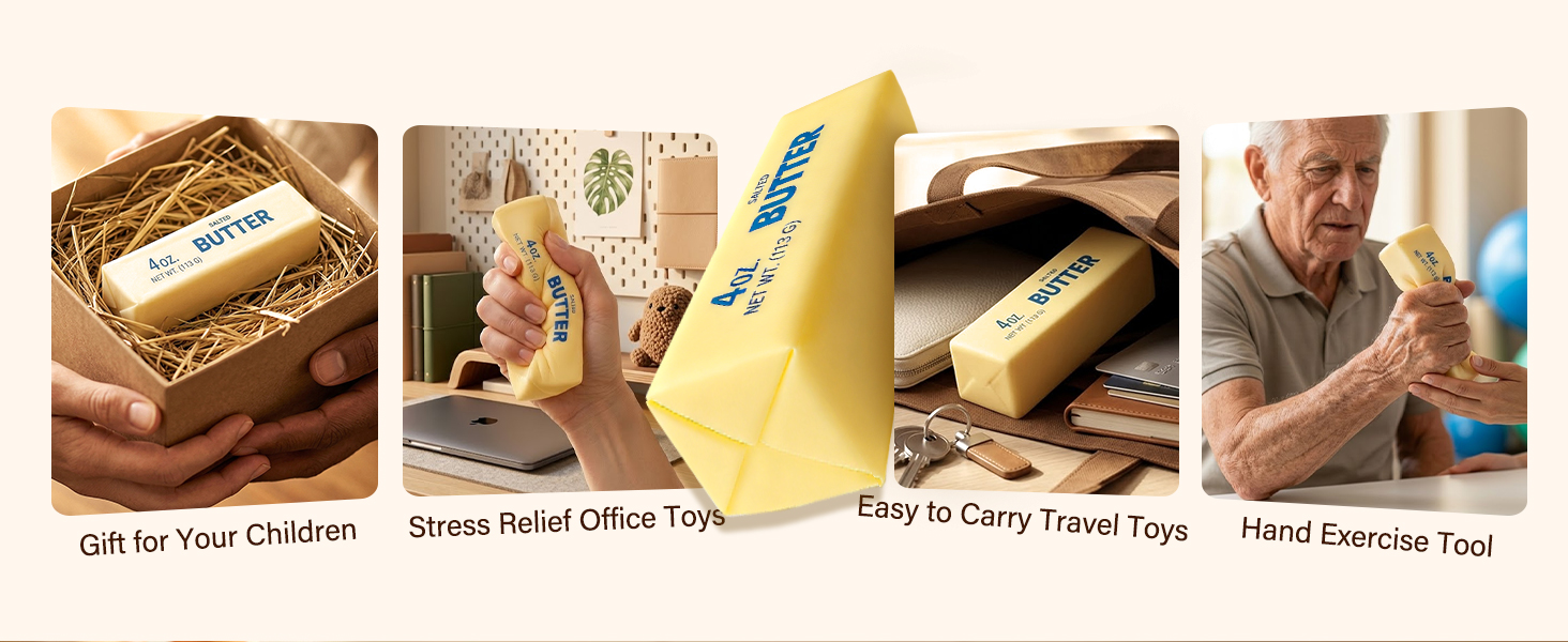 Butter Squishy, Slow Rising Squishy, Stress Relief & Sensory Toys Squeeze Toy Soft