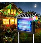 Solar Bug Zapper Outdoor, Jinyeda 2 in 1 Water Wave Projector & Mosquito Zapper, 4500V Powerful E...