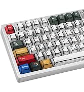 GEKUCAP Mixed Light Manga Themed Keycaps 136 Keys, Cherry Profile PBT Custom Key Caps Set, Dye Su...