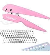 Single Hole Punch, with 30 Pcs Loose Leaf Binder Rings, 1/4