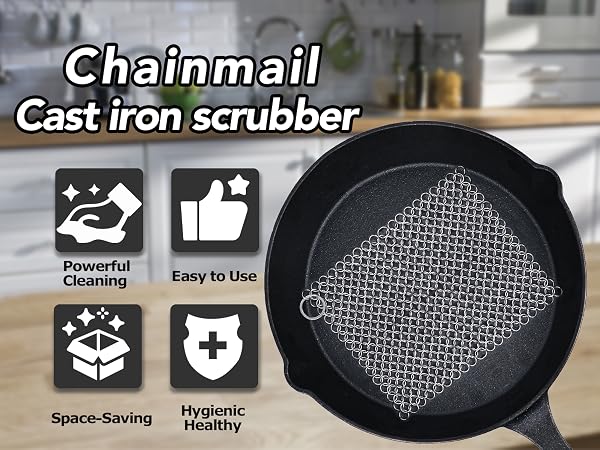 Cast iron scrubber