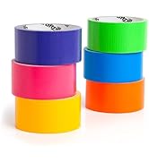 Craftzilla Rainbow Colored Duct Tape - 6 Bright Duct Tape Colors - 10 Yards x 2 Inch - Waterproof...