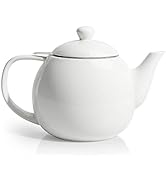 Sweese Teapots for Tea, 27 oz Porcelain Tea pot with Removable Stainless Steel Infuser, Tea Pots ...