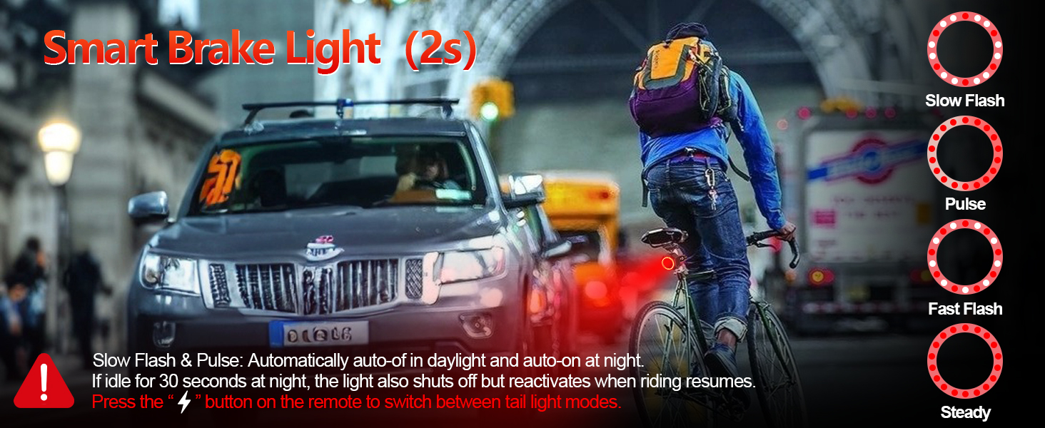 Bike Alarm with Bicycle Tail Light