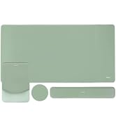 MOSISO Keyboard Mouse Pad Set,Large Gaming Deskpad&Rectangular Keyboard Wrist Rest&Mousepad with ...