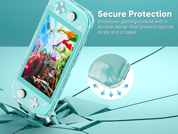 ergonomic clear case for switch lite