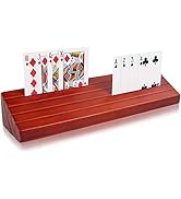 LotFancy Playing Card Holder for Kids, Adults, Seniors, Large Wooden Hands Free Card Holders for ...