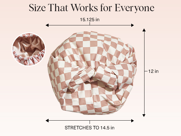 Large Wide Shower Cap for Women & Men Adjustable, Stylish Hair Cap for Shower, For Long & Short Hair