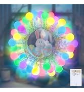 LYHOPE Easter Pastel Light, 19.3ft 60 LED Globe Decoration Lights, Battery Powered Pastel String ...