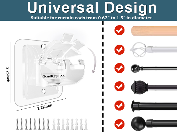 curtain holders for wall