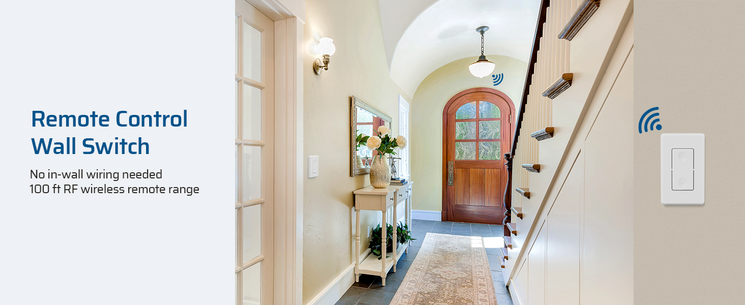Wireless Light Switch and Receiver Kit