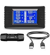 DC 8-120V 0-100A Battery Monitor Digital Current Voltage Power Energy Meter Multimeter Ammeter Vo...