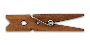 small size clothespins pack of 50 pieces jacobean color