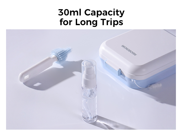 30ml Capacity for Long Trips