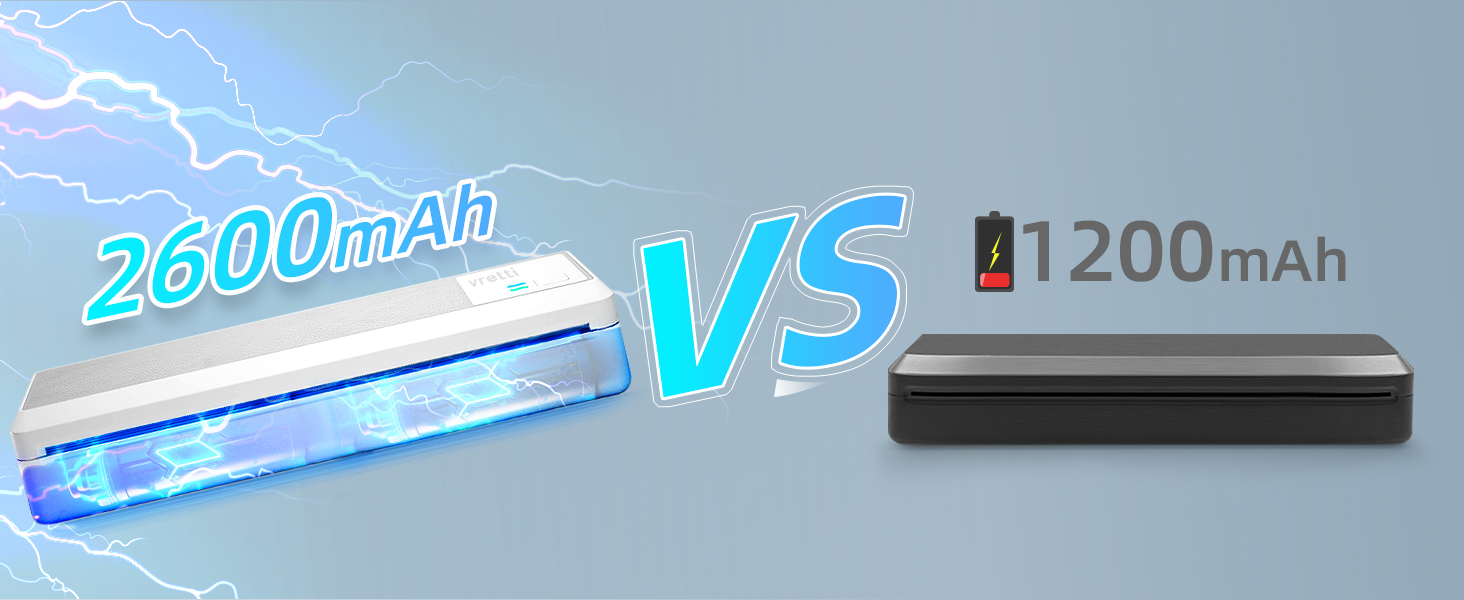 vretti P83 inkless portable printers wireless for travel, mobile thermal printer 8.5 x 11 home use