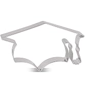 LILIAO Graduation Cap Cookie Cutter Biscuit Fondnat Cutters - 4.5 x 2.6 inches - Stainless Steel