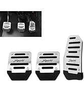 Dogary 3 PCS Car Pedals Pads, Anti-slip Manual Transmission Accelerator & Brake Pedals, Hole-free...