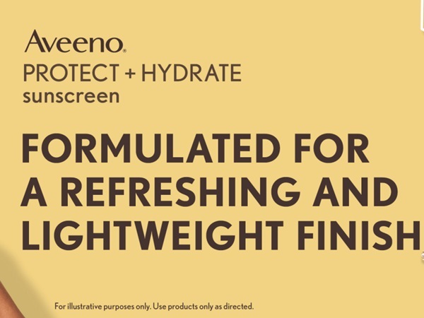 Aveeno Protect + Hydrate Sunscreen formulated for a refreshing and lightweight finish