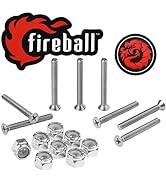 Fireball Dragon Skateboard Hardware Kit - Mounting Screws & Nuts Set for Longboard Skateboard & C...
