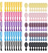 Bulk Hair Brush and Combs Set, Individually Wrapped Detangling Brushes for Wet & Dry Hair, Dispos...