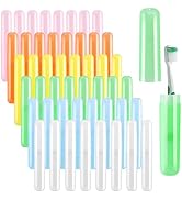HOFASON 48PCS Large Travel Toothbrush Case Holder, Toothbrush Holders Bulk, Kids Classroom Plasti...