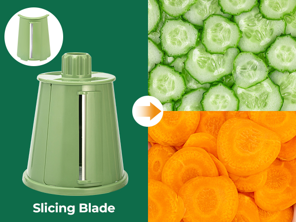 vegetable shredder with multiple blades