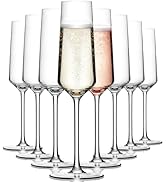 OJA Champagne Flutes Glass Set of 8, Crystal 7oz Champagne Glasses for Prosecco,Sparkling Wine, M...