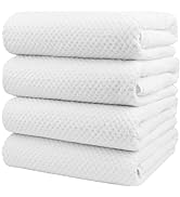 HOMEXCEL Bath Towel Set Pack of 4, Microfiber Ultra Soft Highly Absorbent Bath Towel, Lightweight...