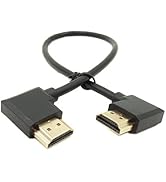SinLoon Gold Plated High Speed 90 Angle Right HDMI Male to Left HDMI Male Adapter Cable Supports ...