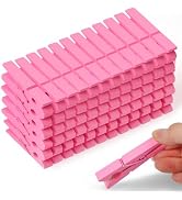 Phinus 72 Pcs Colorful Wooden Clothes Pins, 2.9 Inch Clothes Pins for Baby Shower Games, Hanging ...