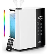 JRD Ultrasonic Cool Mist Humidifier for Large Room, 40H Runtime, 360° Nozzle, Night Light, Auto S...