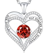 CDE Forever Love Heart Necklaces for Women, Wedding Anniversary, Valentine's,Birthday Mothers Chr...