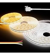 MIWISE CCT COB LED Strip Light Tunable White,20ft/6.1m Dimmable 2700K-6500K CRI90+ 24V LED Tape L...