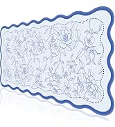 L-SPOUTTO Vintage Floral Mouse Pad,Aesthetic Desk Mat XXL Large Scalloped Gaming Mousepad,35.4x15...