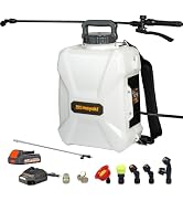 3 Gallon Lawn Garden Sprayer Compatible with DeWalt 20V MAX Battery, Backpack Pump Sprayer with 2...