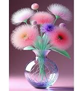 Tontut Diamond Painting Kit, Colorful Flowers Full Diamond Round Diamond Art, 5D DIY Art Craft fo...
