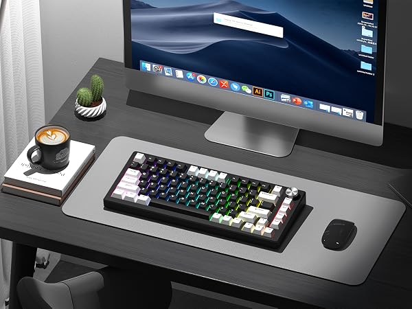 black and white keycaps