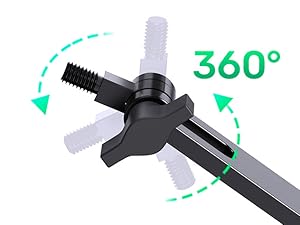Desktop stand supports 360-degree microphone orientation