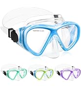 ACQCES Kids Swim Goggles Snorkel Diving Mask for Boys Girls Ages 5-15, Two-Color Anti-Fog Swimmin...