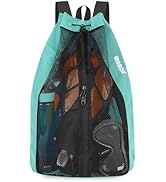 WANDF Swim Bag Mesh Drawstring Backpack Beach Backpack for Swimming, Gym, and Workout Gear